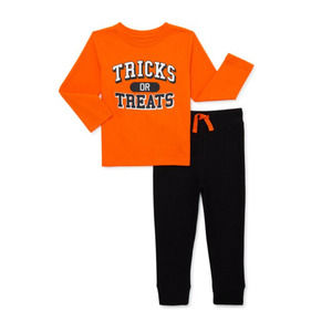 Halloween Way to Celebrate! Toddler Boy Long-Sleeve T-Shirt and Joggers NWT Sz 5